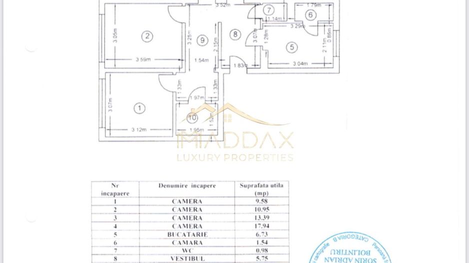 Oportunitate***Apartament 4 camere//Bloc tip boutique***Apusului - Schiță 49