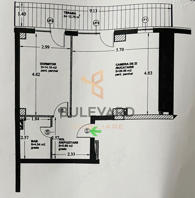 Apartament 2 camere, strada Buna Ziua! - Schiță 10