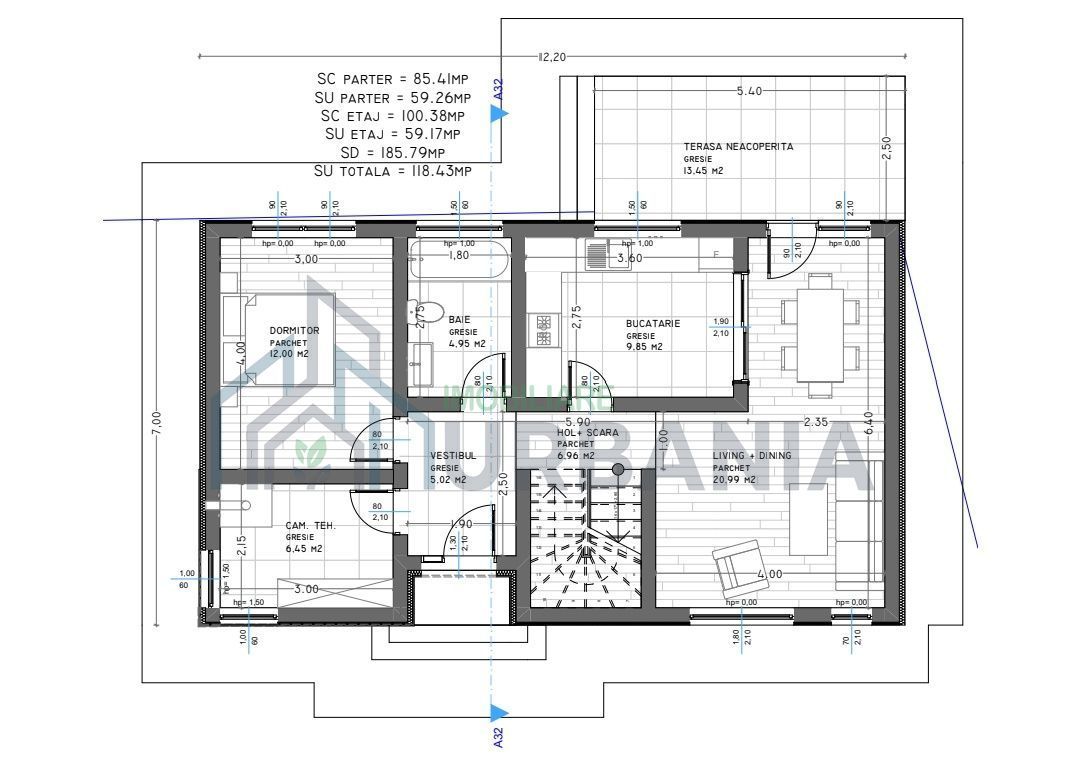 Vilă P+1 de vânzare în Miroslava – 4 camere, 120 mp utili, teren 460 mp - Poză 2