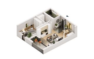 Apartament nou cu 2 camere - Poză 2