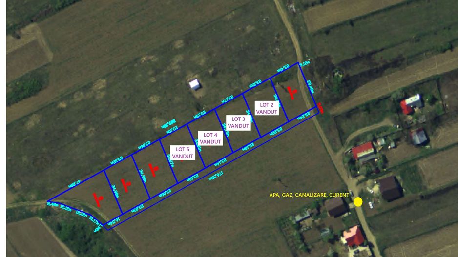 TEREN extravilan 800 mp, zona BRODOC; - Poză 1