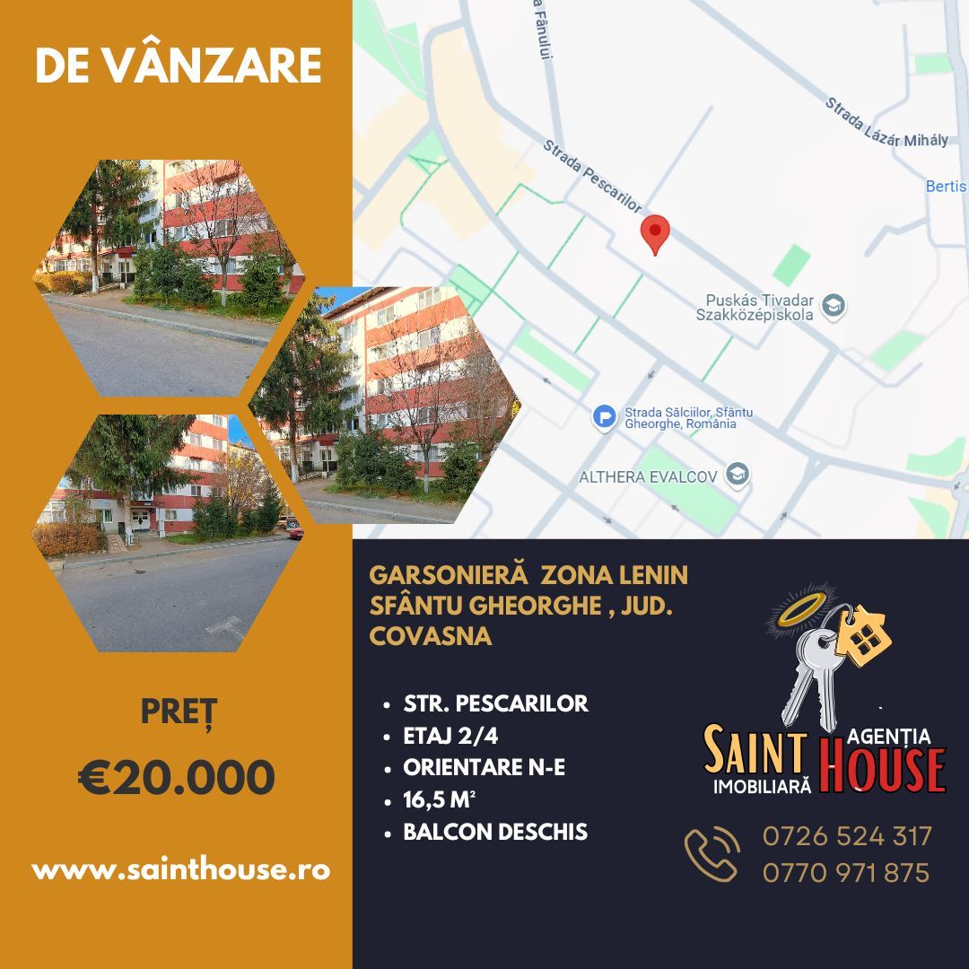 Garsonieră 16,5 M² zona Lenin etaj 2/4 - Poză 1