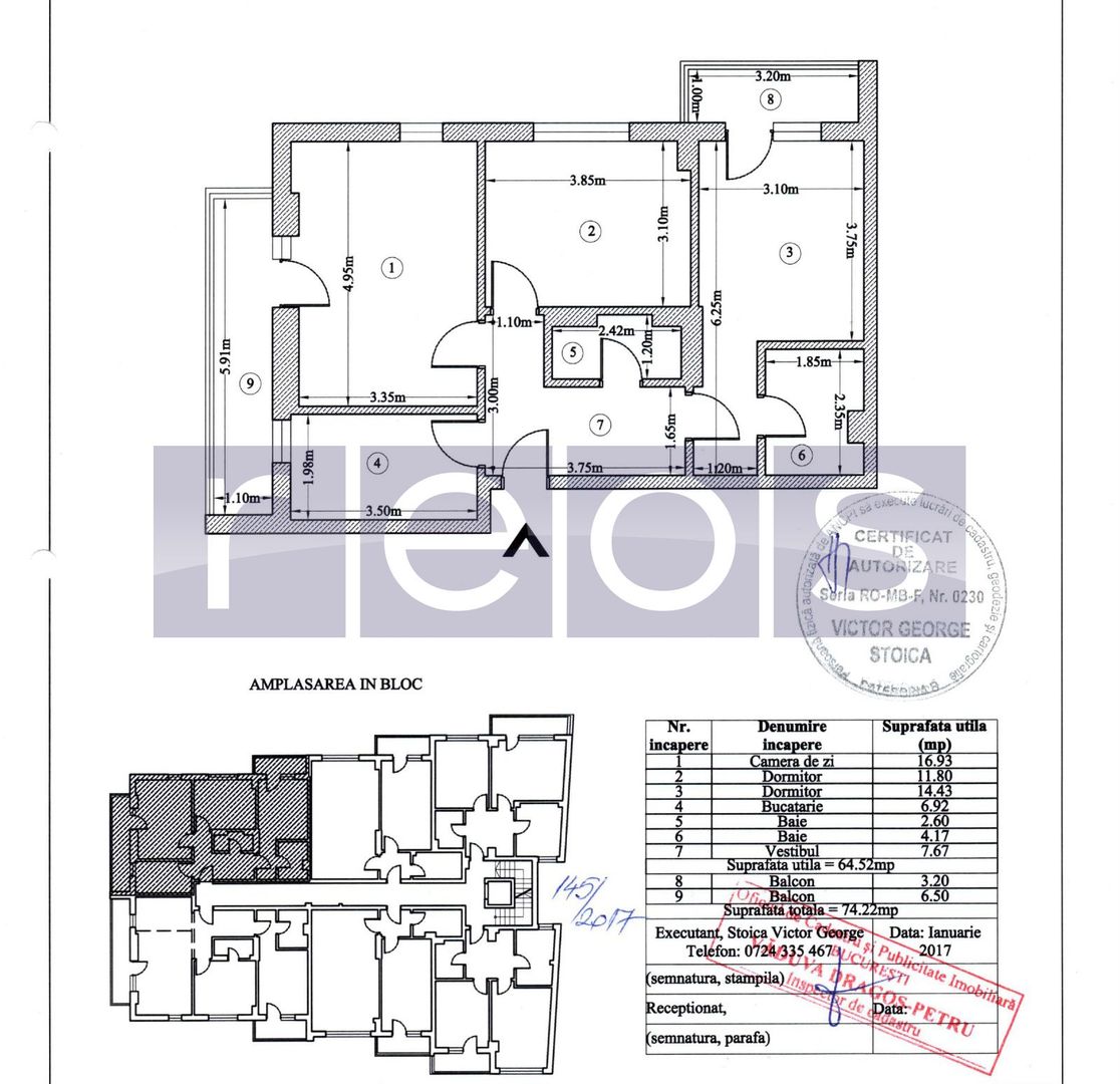 VANZARE 3 CAMERE | DECOMANDAT | BLOC 2017 | ZONA MIHAI BRAVU - Poză 21