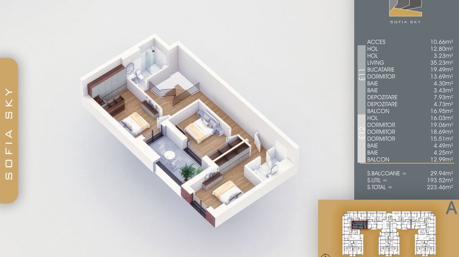 5 camere duplex 190 metri util interior Finalizare Rapida Metrou N Teclu - Schiță 12