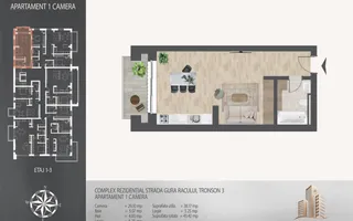 Garsoniera ideala investitie  Pallady Metrou Nicolae Teclu - Schiță 11