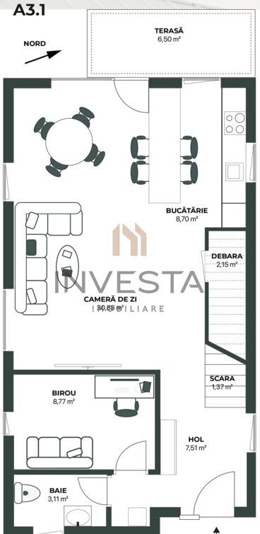 Casa individuala 280 mp teren,  Ansamblu Rezidential Nou, Popesti Cluj - Schiță 3