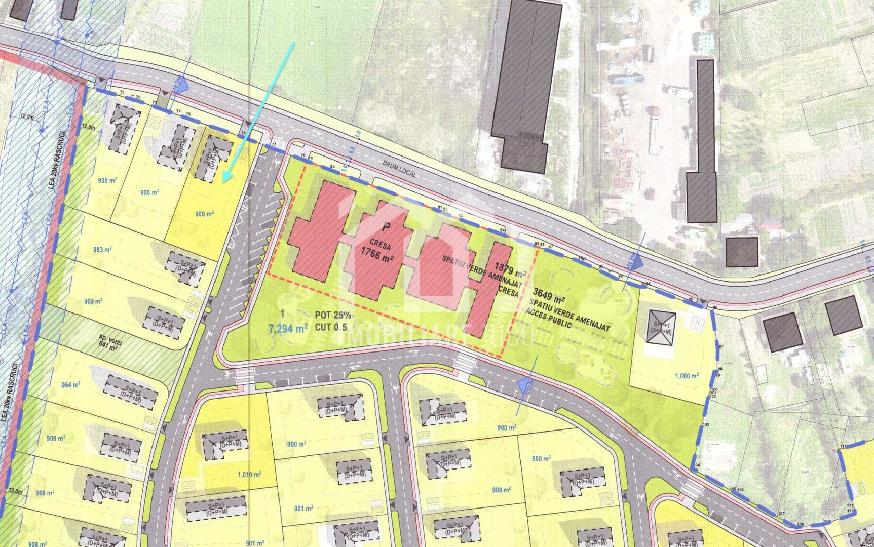 Teren 900 mp Răscruci | PUZ | 2 fronturi | Utilități | 45.000€ - Poză 2