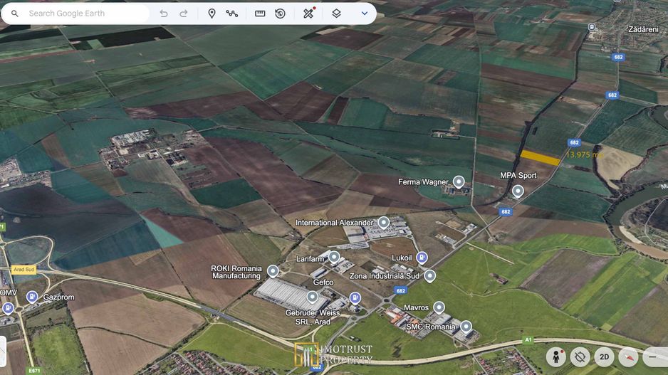 Teren industrial 13.975 mp – Zona Industrială Sud Arad, acces rapid A1 - Poză 3