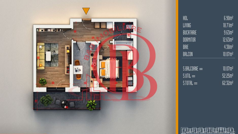 Oferta Lansare 2 camere proiect nou Pallady - Schiță 5