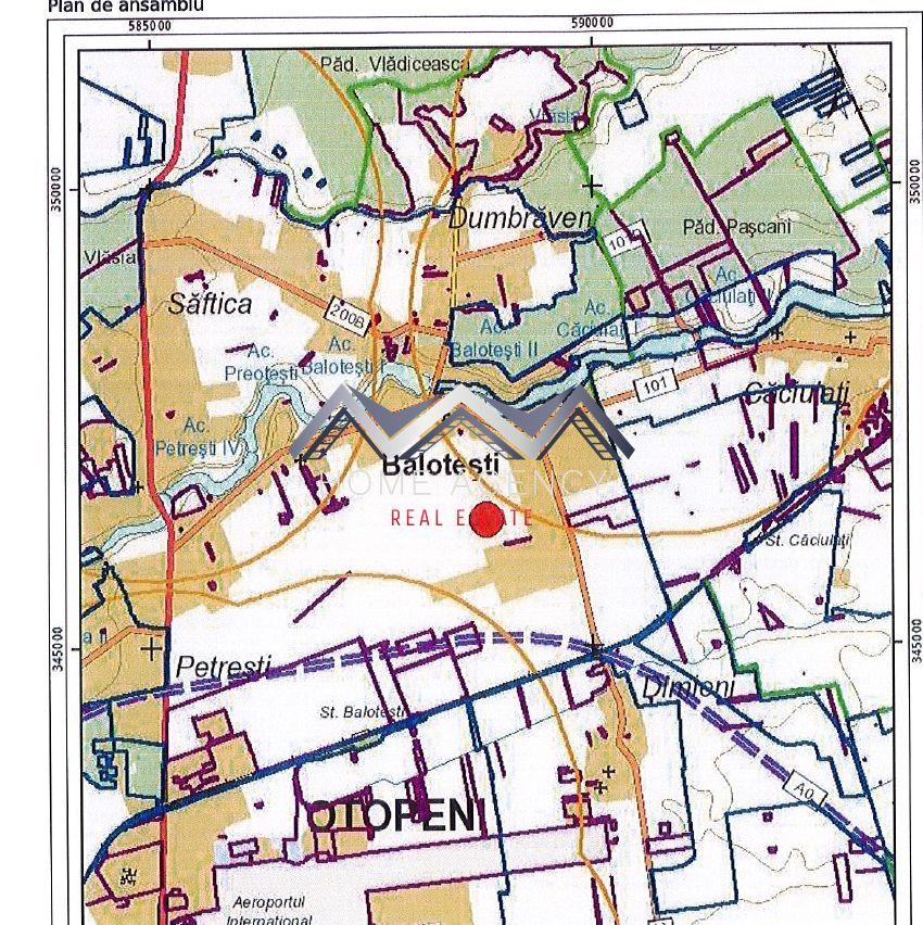 Teren 9700 mp Balotești – Ideal ansamblu rezidențial, acces rapid, utilități - Schiță 4