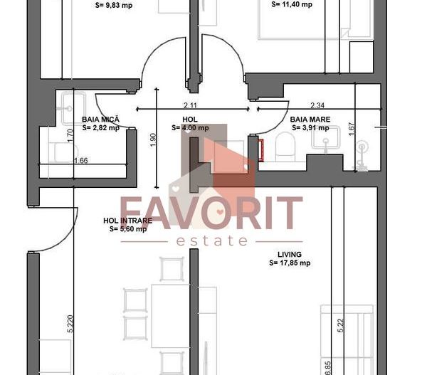 3 camere | etaj 2 | mobilat si utilat | 2 bai | 2 balcoane | zona excelenta | - Poză 15