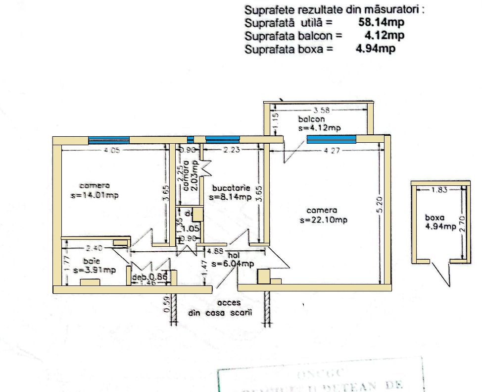 2 camere decomandat, 67 mp – Inel 2 Primo | Mobilat, parcare, boxa - Schiță 15