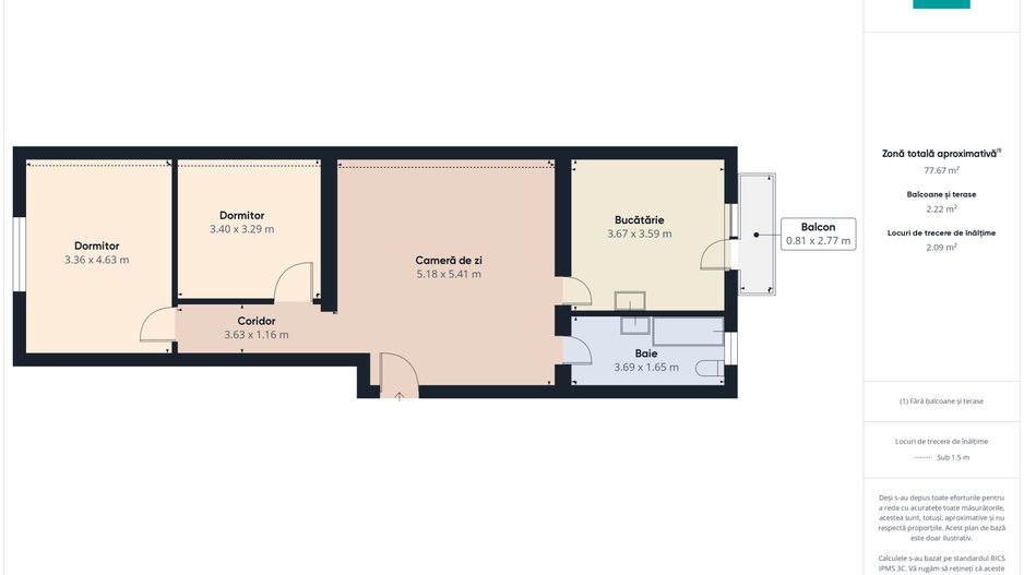 Apartament 3 camere, spațios, mobilat, în Chișoda - Poză 11