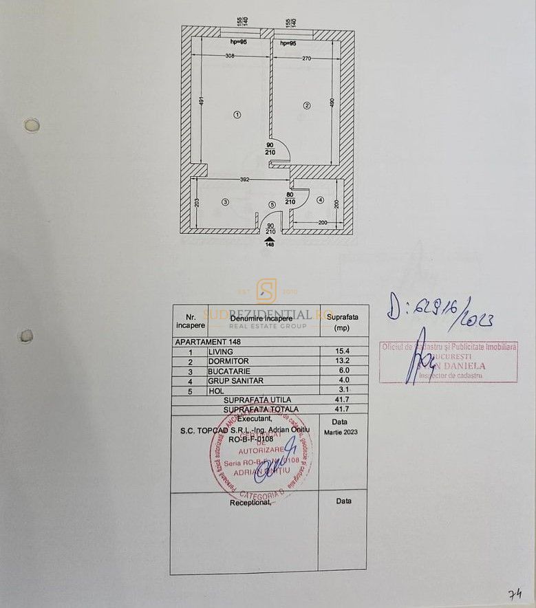 Apartement cu 2 camere, rate la dezvoltator (rata 600€/luna) - Vitan - Schiță 7