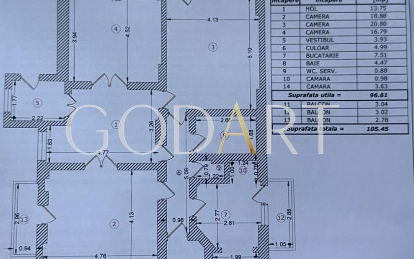 Apartament in vila interbelica | singur pe etaj - Schiță 25