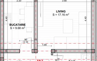 Spatios. Bucatarie inchisa de 10 mp. Disponibil imediat - Schiță 10