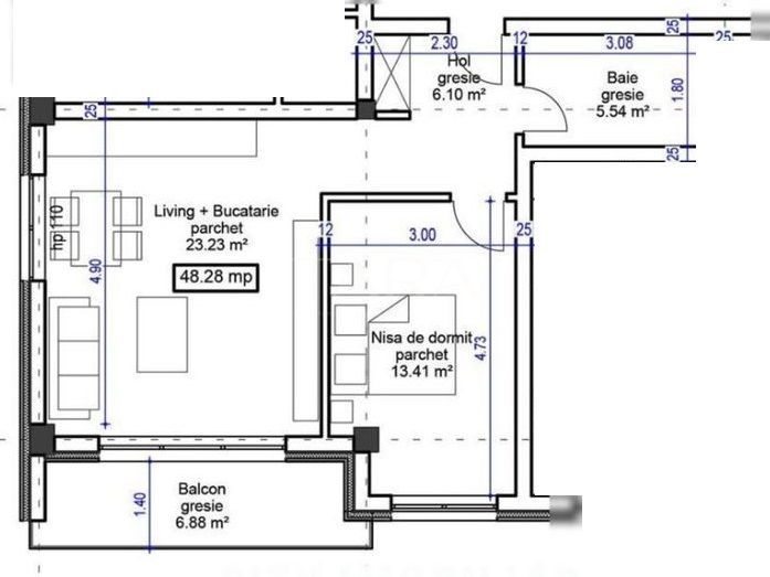 Apartament modern cu 2 camere de vânzare în Florești, zona Poligonului - Poză 1