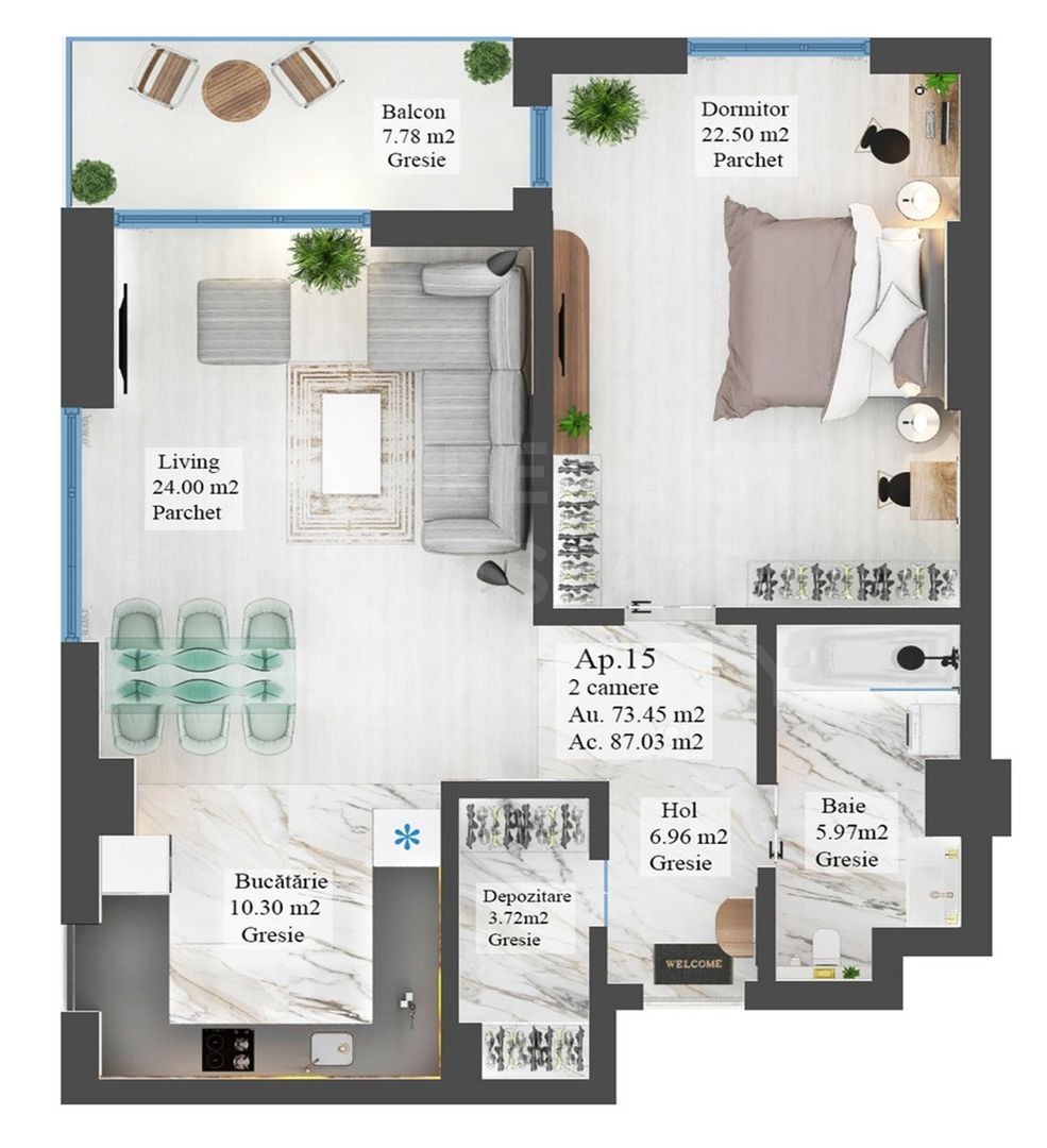 Vânzare, apartament, 2 camere, Carpathia, Brașov - Poză 10