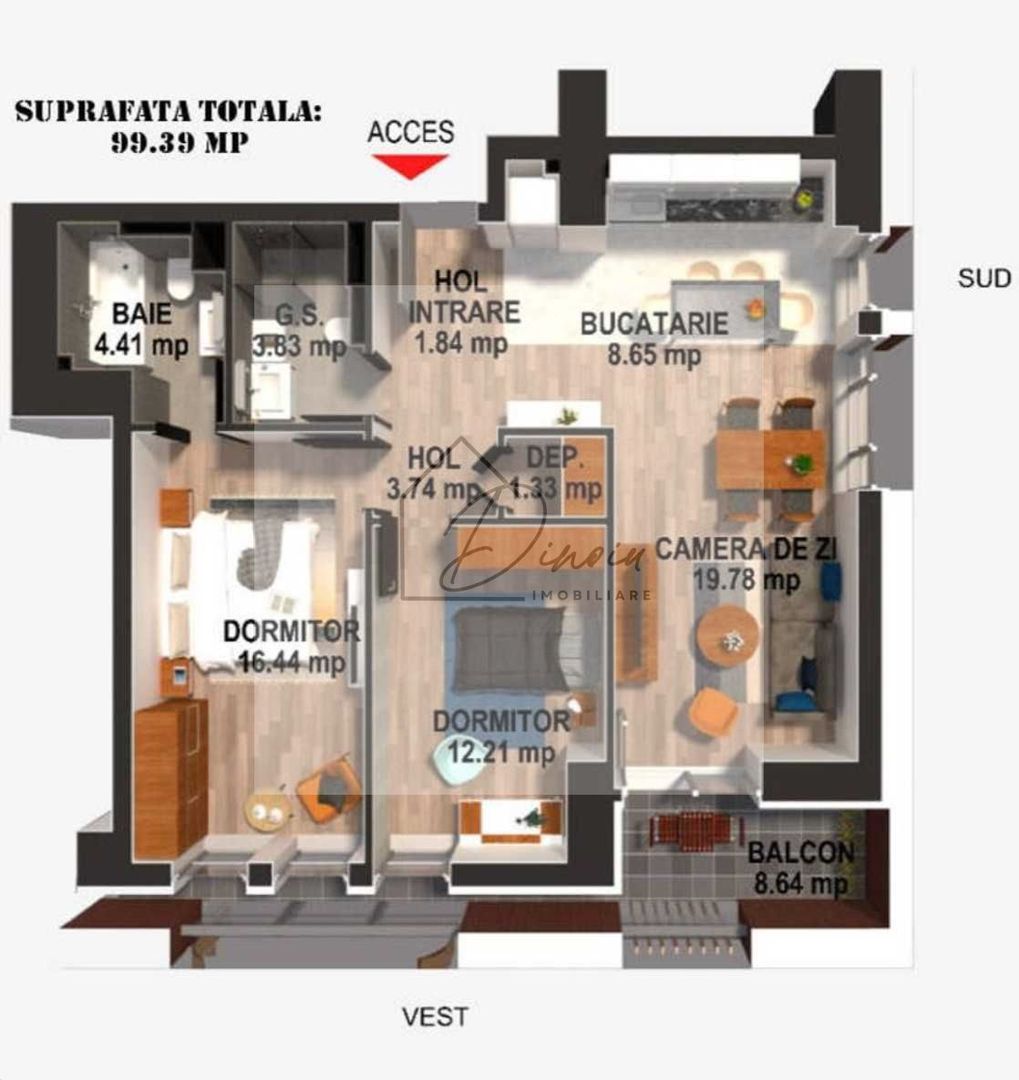 COMISION 0% I 3 camere  Moghioros Park Residence | Loc parcare - Poză 3