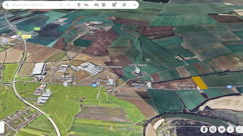 Teren 21.000 mp – Arad, Zona Industrială Sud – Acces A1 - Poză 1
