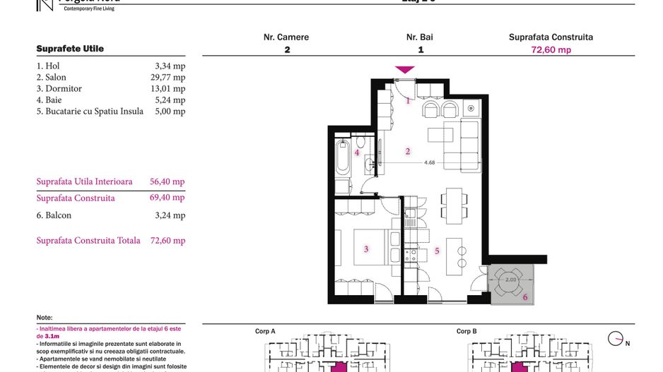 Apartament Tip C, etaj 1 - 6 - Poză 2