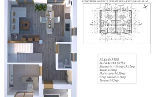 Duplex spatios 5 camere, 133 mp utili si parcare, Strada Astrelor - Poză 12