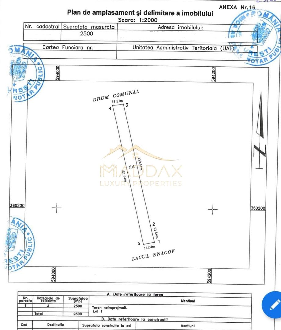 Teren intravilan ***15.000mp*** deschidere Lac Snagov 120ml // Snagov - Schiță 15