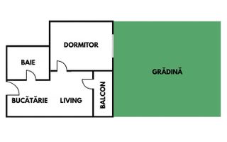 Apartament la cheie / gradina de 38 mp / Zona Terra - Poză 8