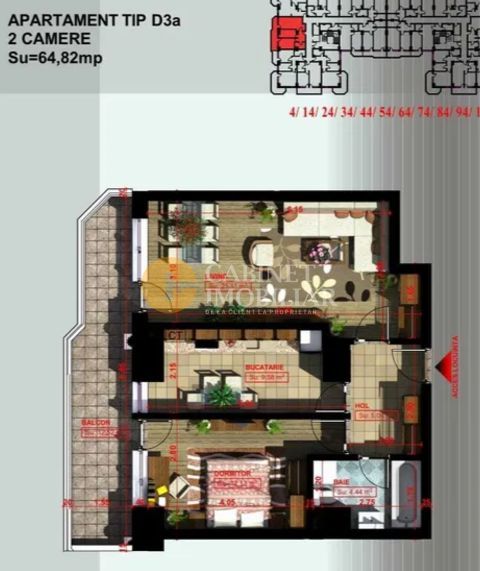 Copou - 2 camere - INTABULAT - 65MP - Poză 4