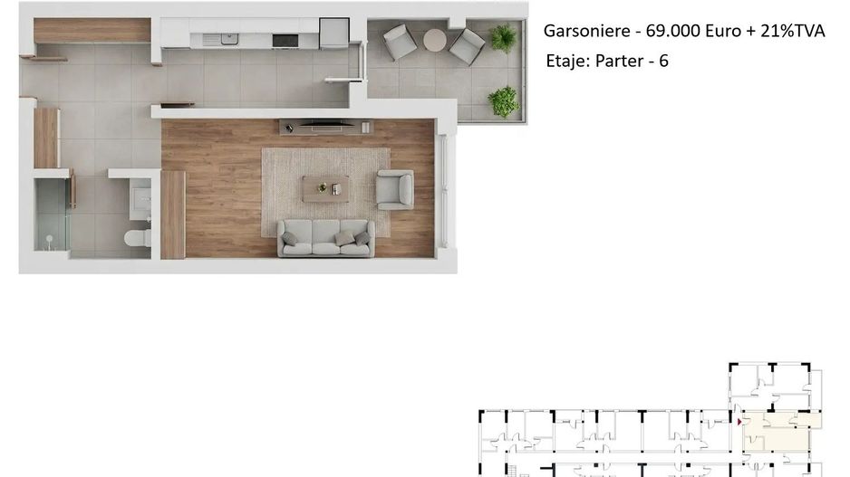 Garsoniere PLATINUM RESIDENCE Faza 3 - 2026 - Grand Arena - Comision 0 ! - Schiță 20
