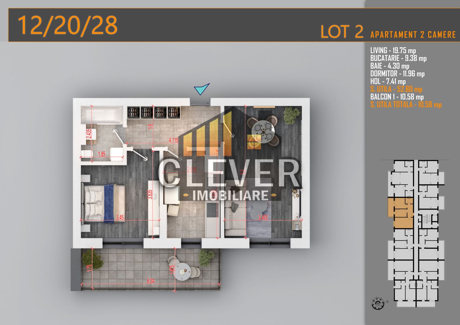 Apartament 2 Camere, Comision 0%, Pallady - metrou Teclu - Poză 2