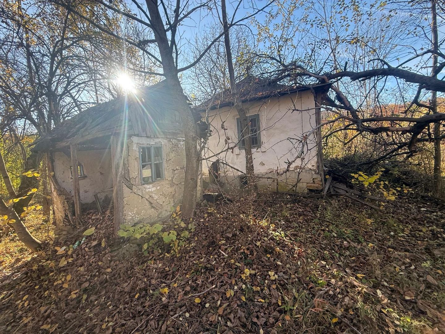Teren langa pădure 6400mp+casa demolabila-deschidere 35 ml - Poză 1
