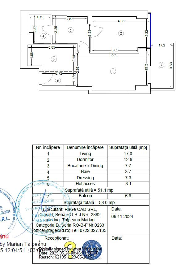 2 CAMERE + BOXA || UPSITE || CALEA FLOREASCA - Schiță 14