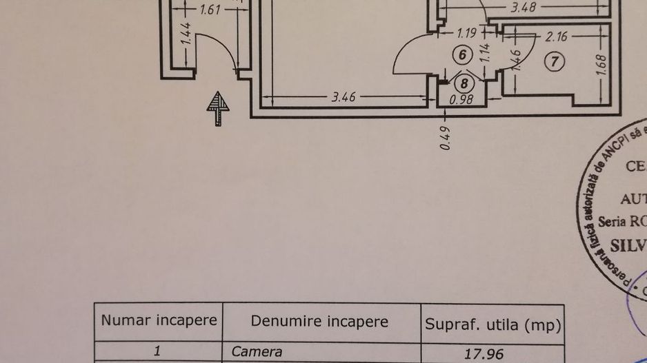 AP. 2 CAMERE 1 MAI, RENOVAT, BLOC REABILITAT, METROU 5 MINUTE - Schiță 8