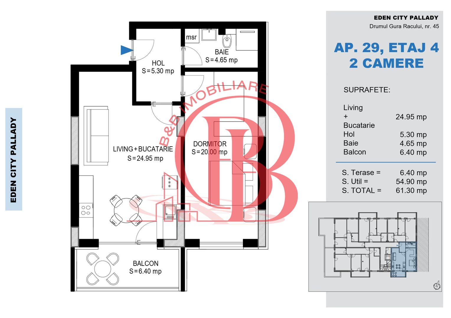Apartament 2 camere Theodor Pallady Metrou Nicolae Teclu - Schiță 1