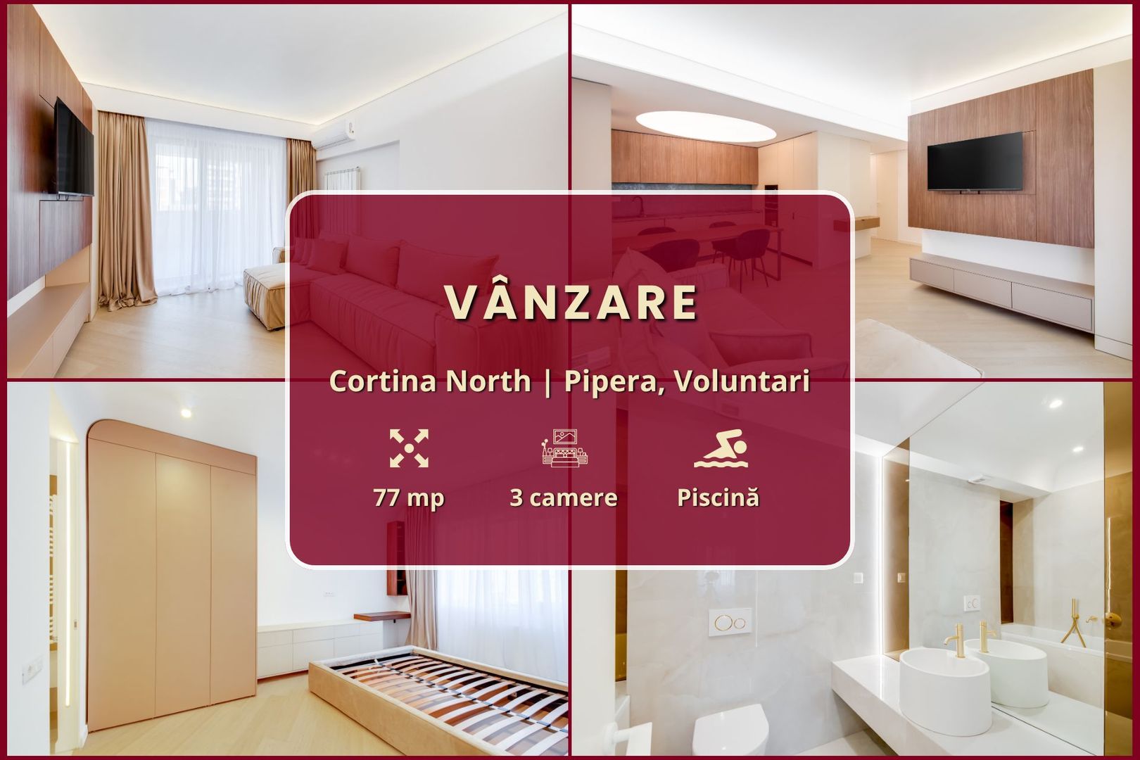 Cortina North || 3 camere || Finisaje și amenajare de lux || Piscină - Poză 2