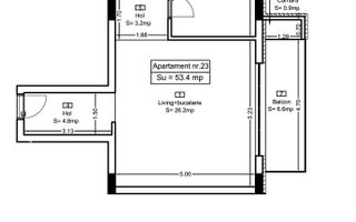 Ap 23 Teilor Residence - 2 camere - Schiță 5