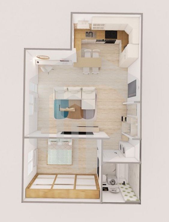 Apartament 2 Camere | 60mpu | Bloc Y  Etaj intermediar | Rahovei - Poză 6