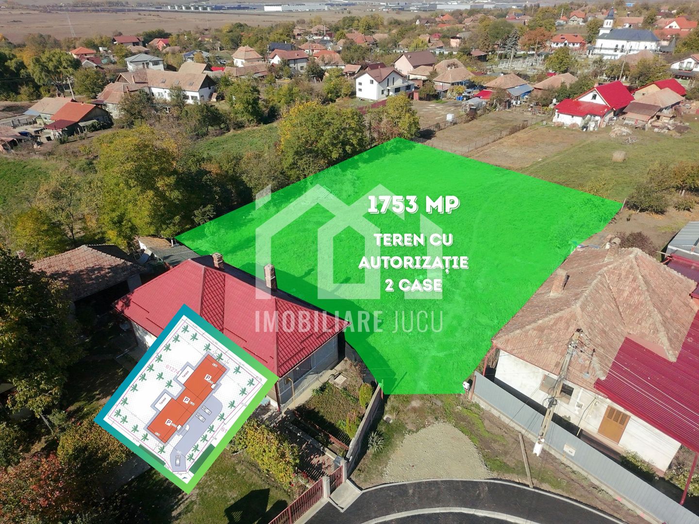 Teren cu autorizație pentru 2 case – 1.753 mp | Jucu de Sus - Poză 2