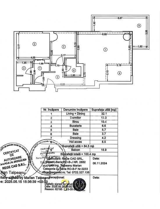 Apartament 3 camere | Floreasca | Loc de parcare& Boxa - Schiță 22