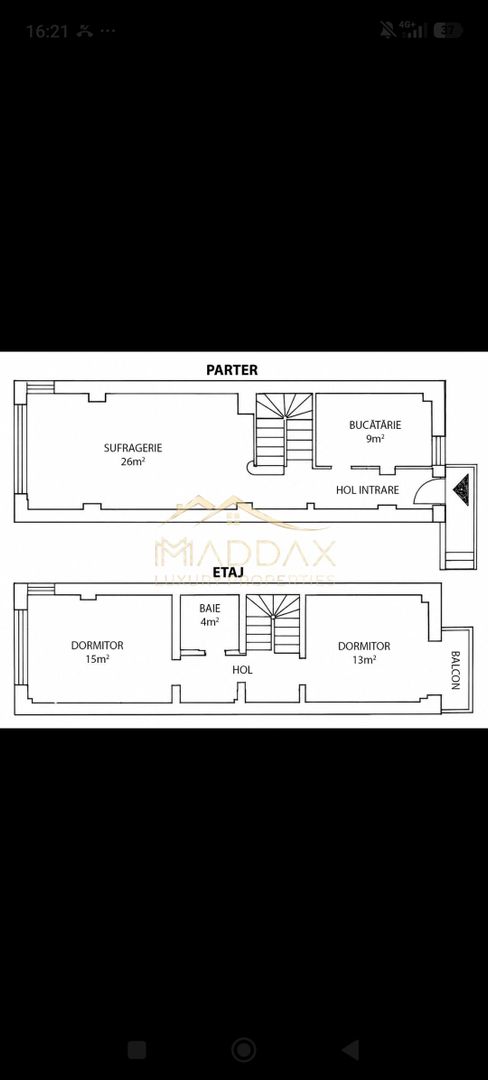Duplex modern 3 camere | Primăverii | Intrare separată | Garaj - Schiță 12