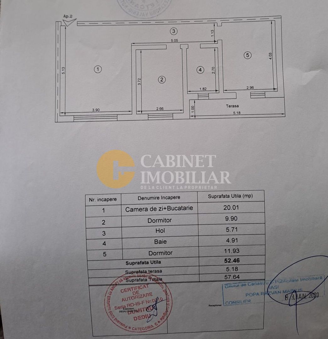 3 CAMERE - LOC EPARCARE - CURTE - VALEA LUPULUI - Schiță 10