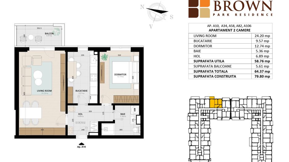 Apartament nou finisat, modern, 2 camere, Parc Tudor Arghezi, Sector 4 - Schiță 5