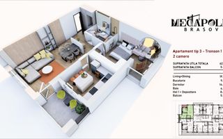 Apartament 2 camere/ Coresi/ Plata Transe/Credit - Poză 5