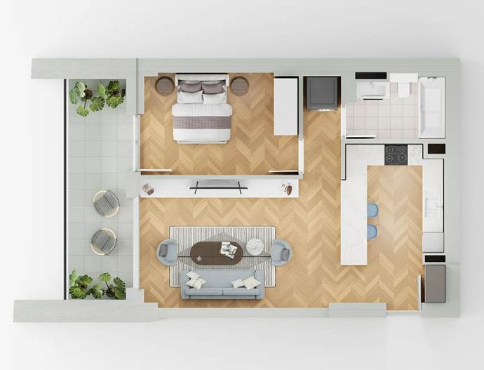 apartament 2 camera lakefield A1.2 - Schiță 1