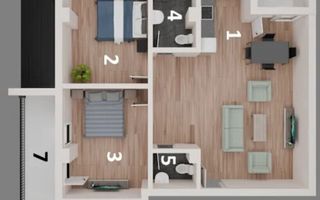 Apartament 3 camere Otopeni central | bloc nou, parcare, comision 0 - Schiță 11