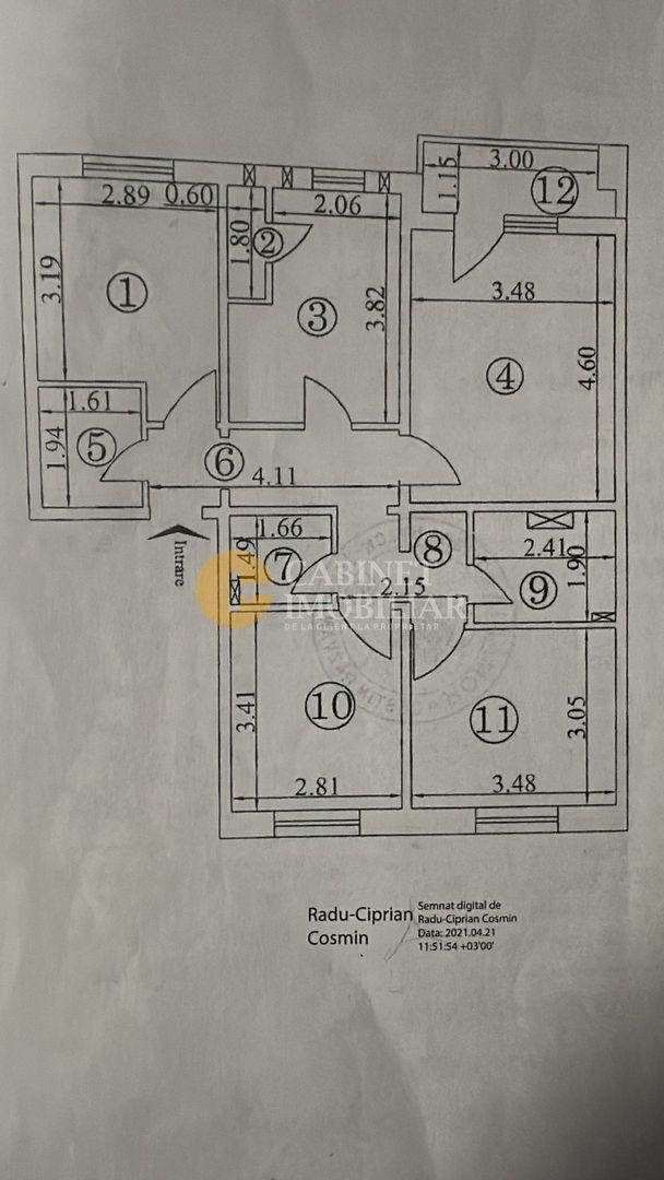 4 Camere Decomandat  - Etaj 1 - Zona Galata/ Biserica Galbena - Poză 5