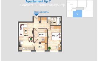 Oferta chirie apartament 3 camere # Iasi - Poză 8