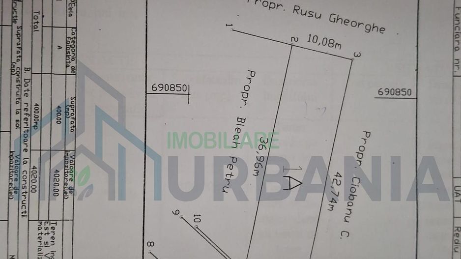 Teren intravilan de 400 mp în Breazu, Albești – utilități și expunere solară - Poză 2