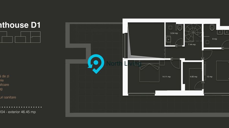 Penthouse 3 Camere LUX cu View | Terasa Spectaculoasa | Iancu Nicolae - Poză 3